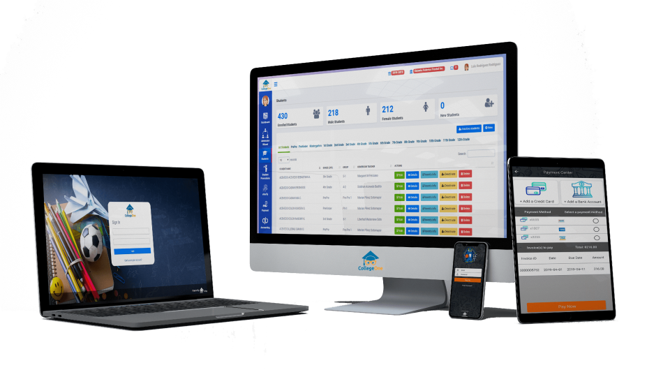 screenshot of CollegeOne Suite